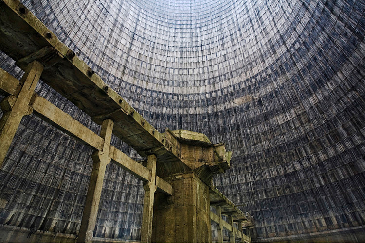 2.  Inside a cooling tower, Romania