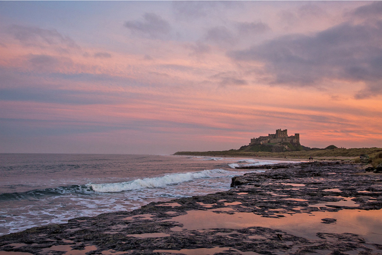 6.   Bamburgh, beach and castle